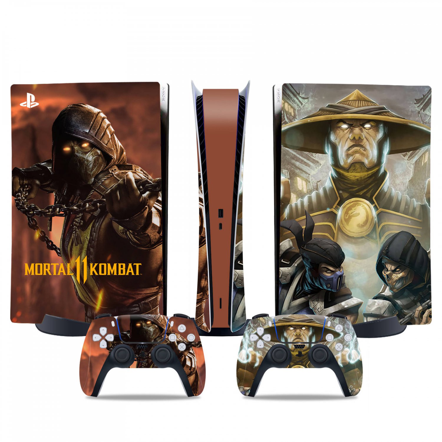Mortal Kombat decal skin for PS5 digital Console & 2 Controllers