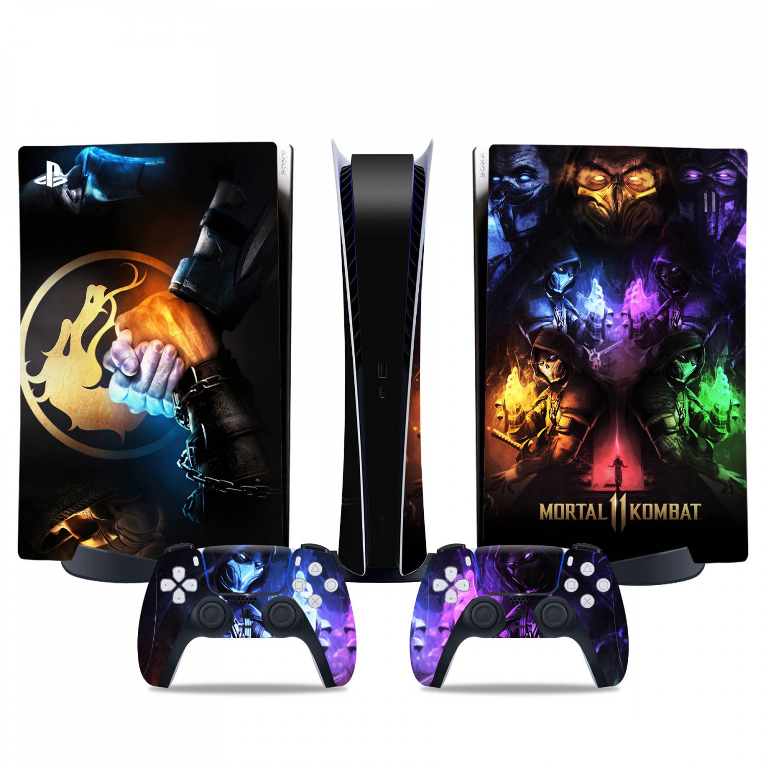 Mortal Kombat decal skin for PS5 digital Console & 2 Controllers
