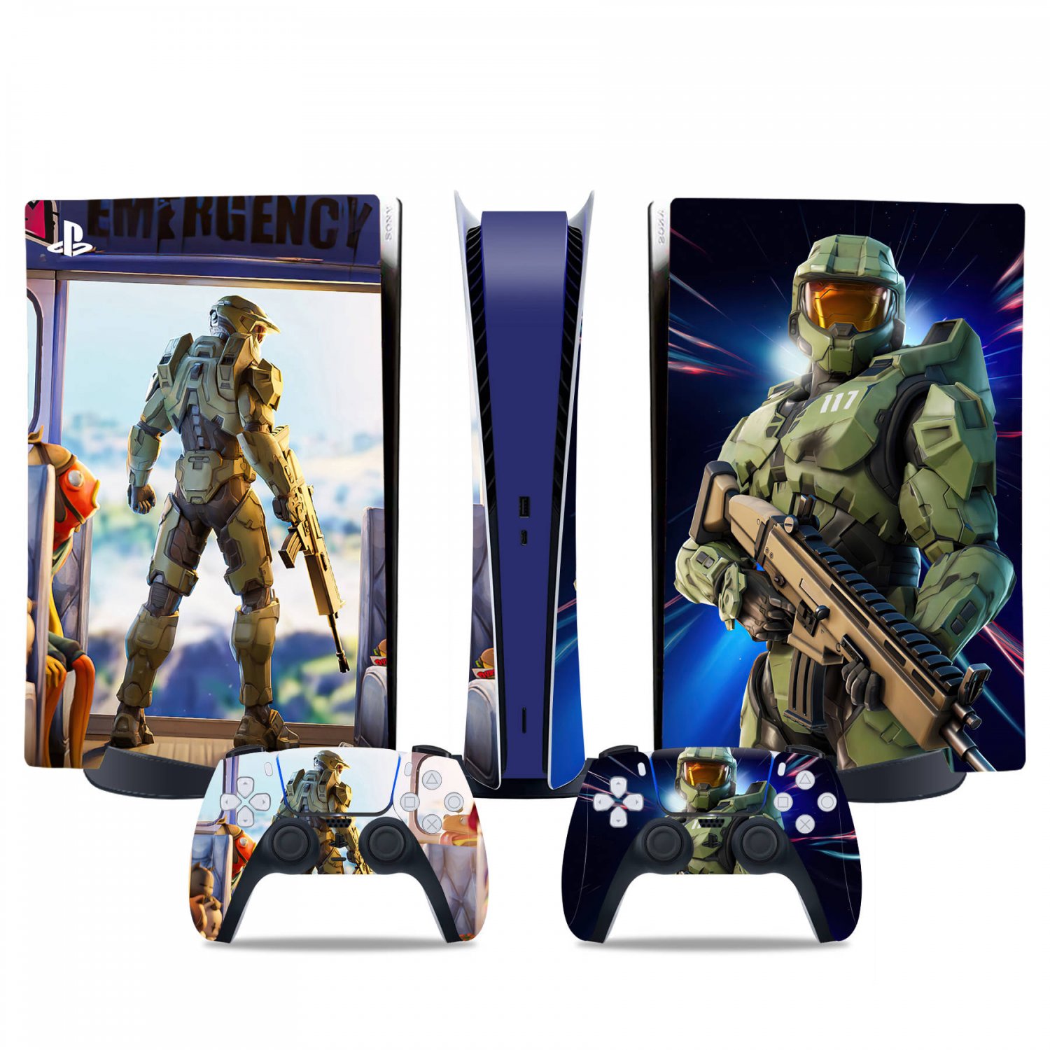 Halo Infinite decal skin for PS5 digital Console & 2 Controllers