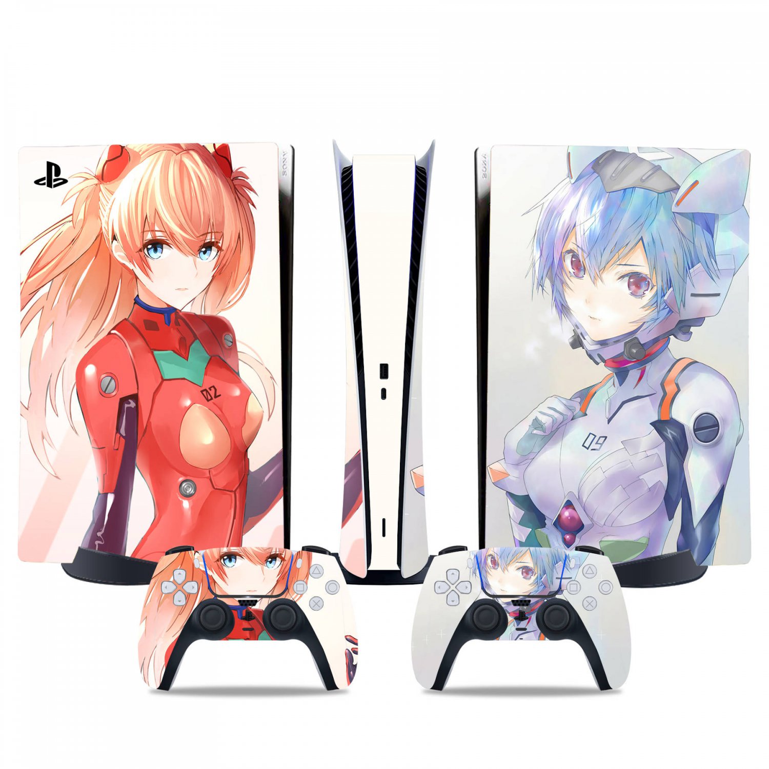 Neon Genesis Evangelion decal skin for PS5 digital Console & 2 Controllers