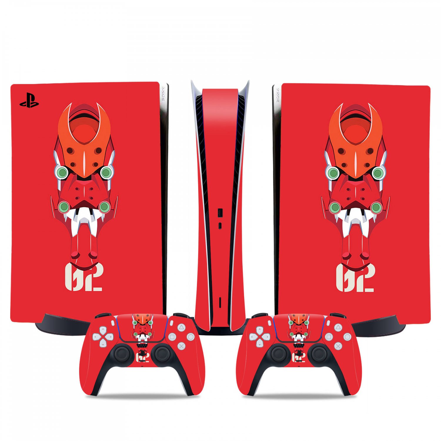 Neon Genesis Evangelion decal skin for PS5 digital Console & 2 Controllers