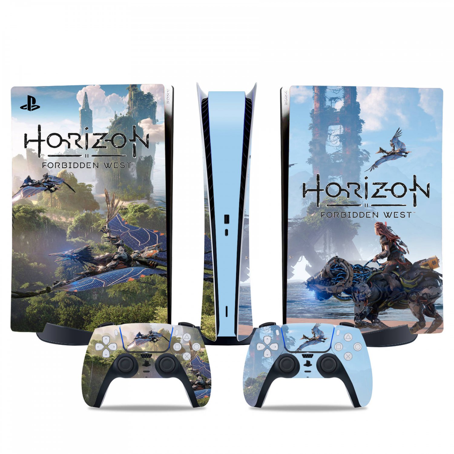Horizon Forbidden West decal skin for PS5 digital Console & 2 Controllers