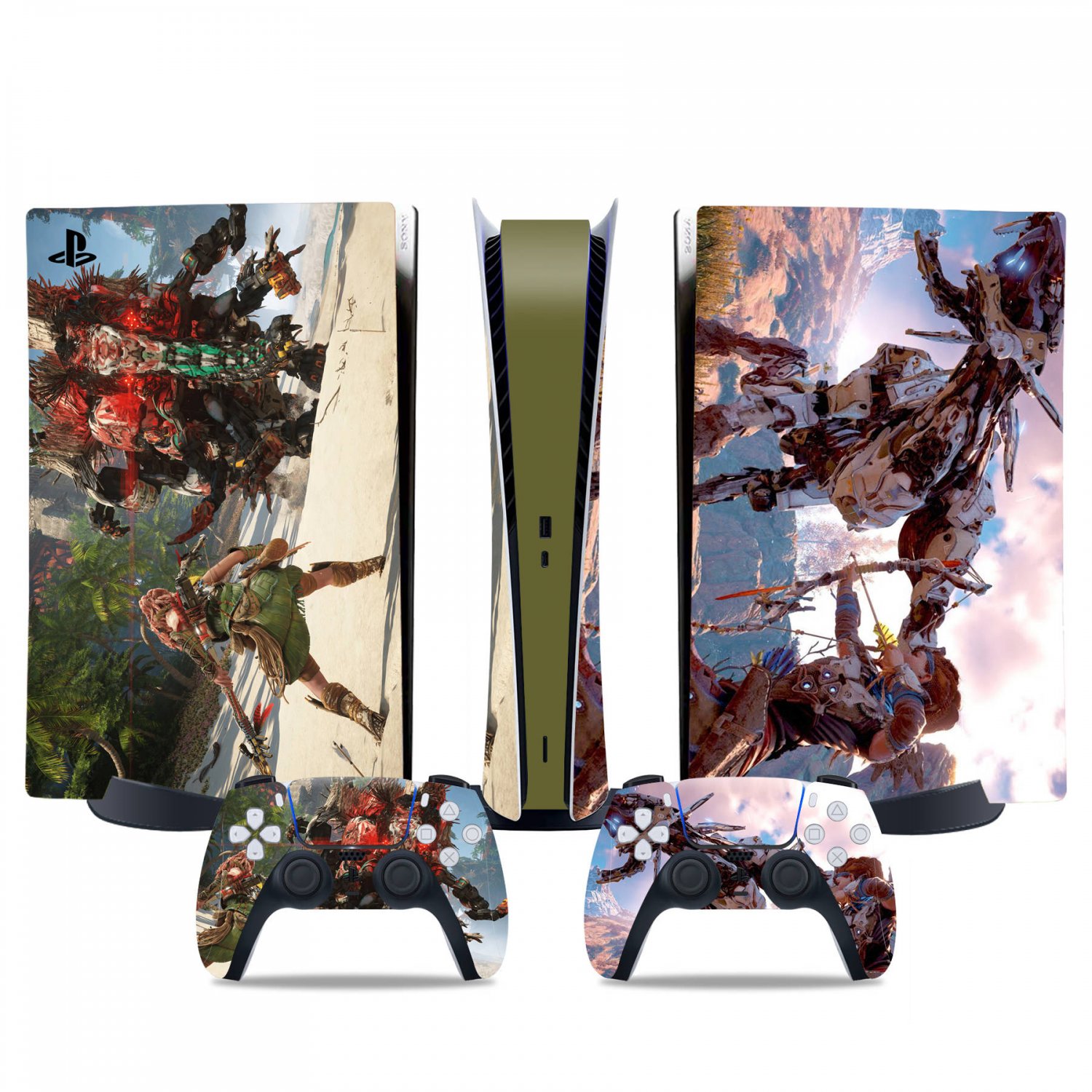 Horizon Forbidden West decal skin for PS5 digital Console & 2 Controllers