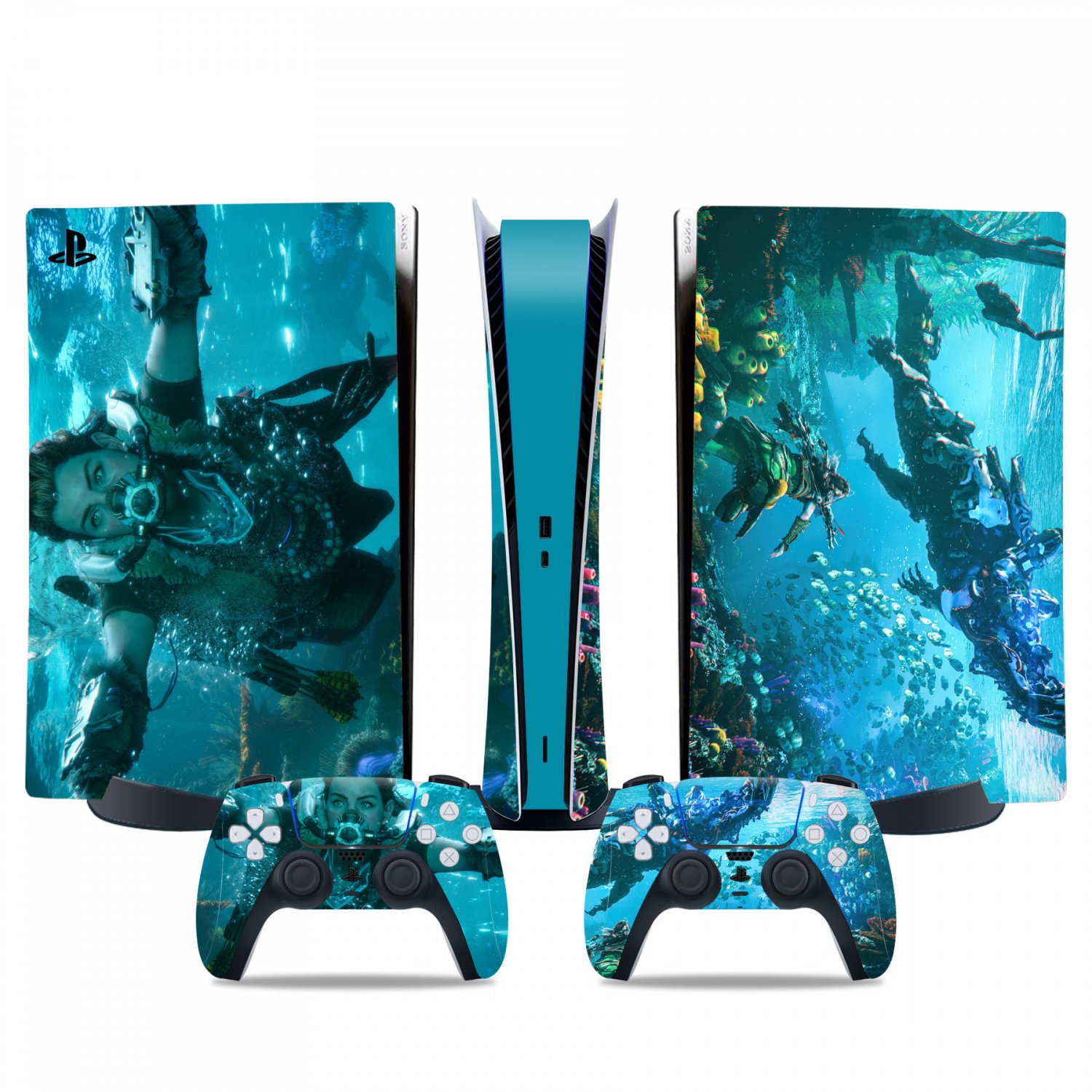 Horizon Forbidden West decal skin for PS5 digital Console & 2 Controllers