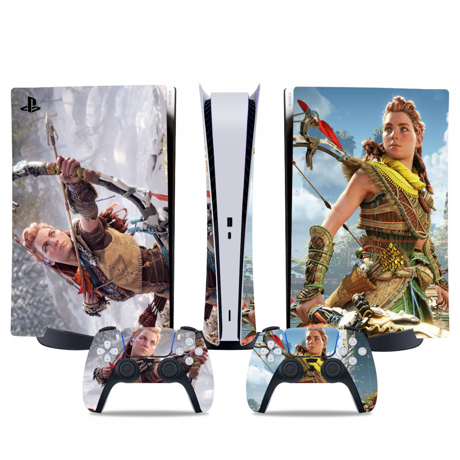 Horizon Forbidden West decal skin for PS5 digital Console & 2 Controllers