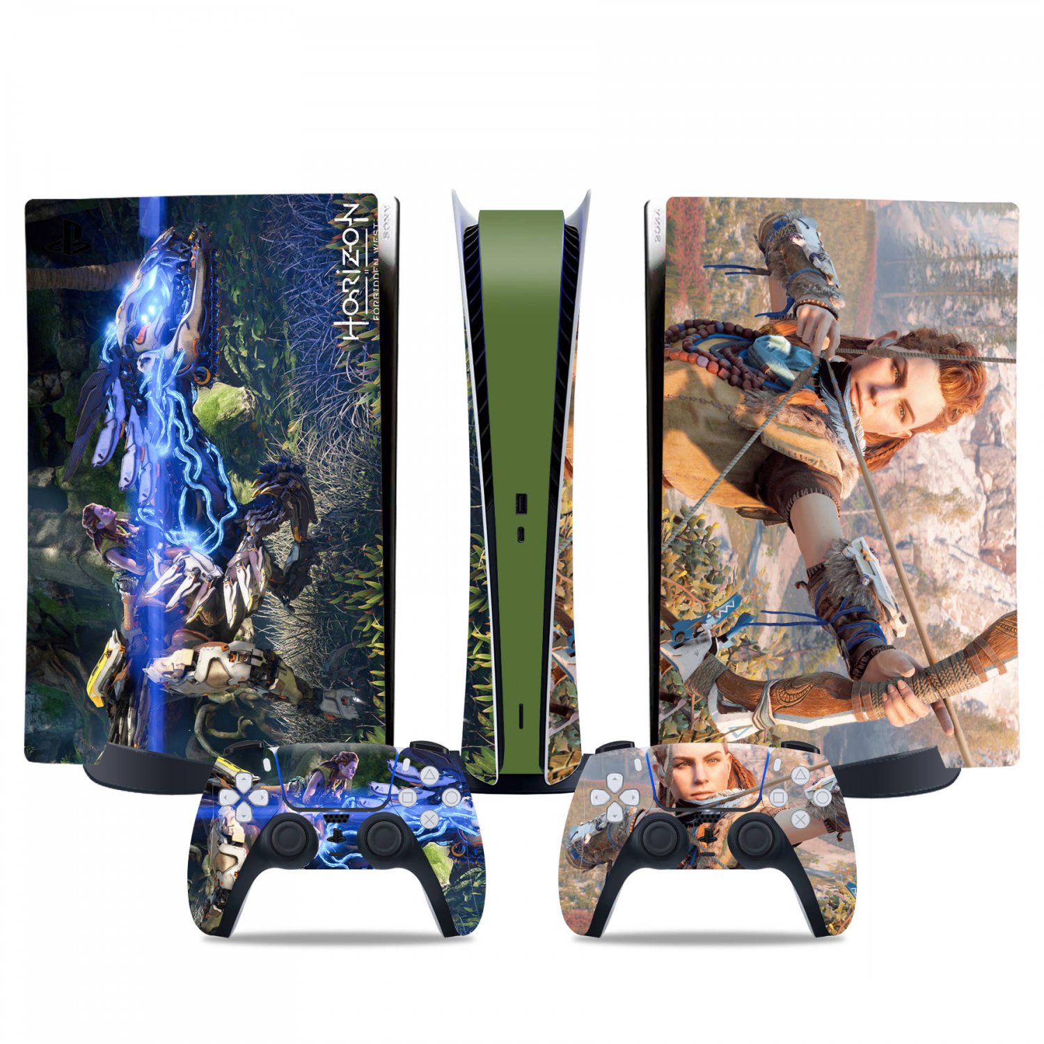 Horizon Forbidden West decal skin for PS5 digital Console & 2 Controllers