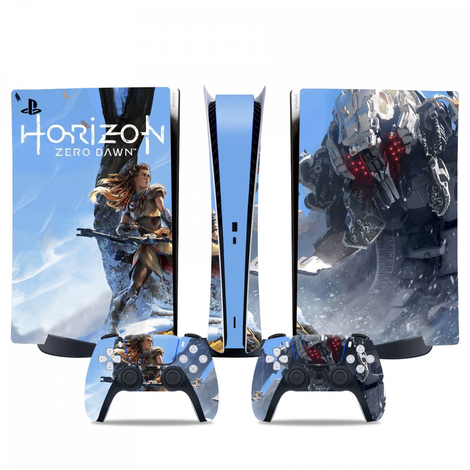 Horizon Forbidden West decal skin for PS5 digital Console & 2 Controllers