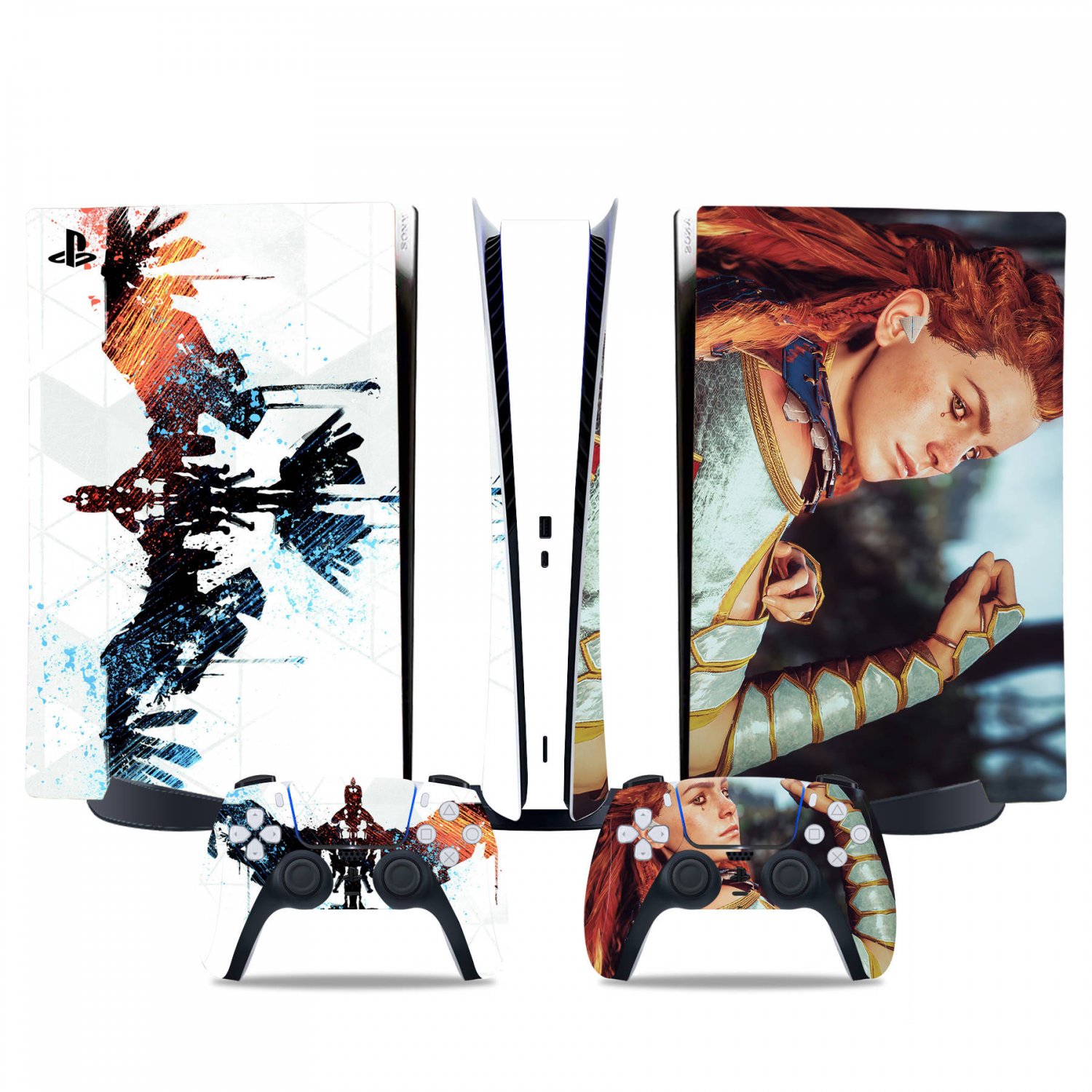 Horizon Forbidden West decal skin for PS5 digital Console & 2 Controllers