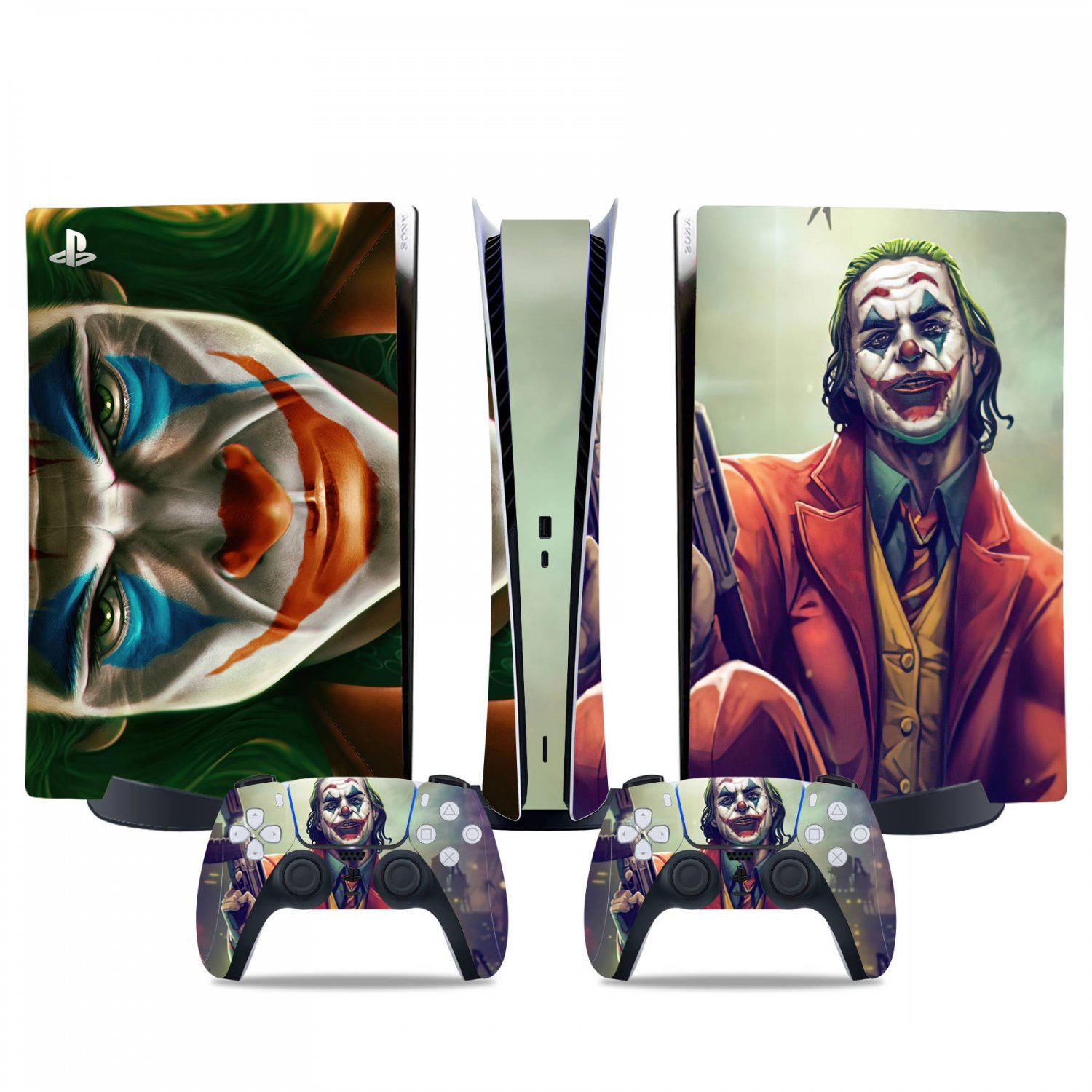 Joker decal skin for PS5 digital Console & 2 Controllers