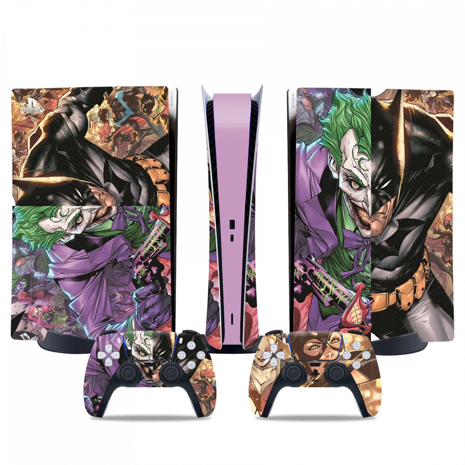 Joker decal skin for PS5 digital Console & 2 Controllers