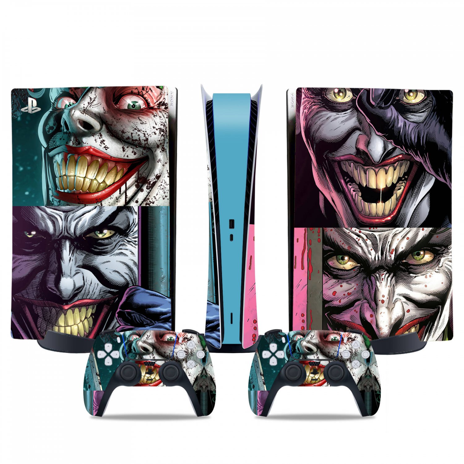 Joker decal skin for PS5 digital Console & 2 Controllers