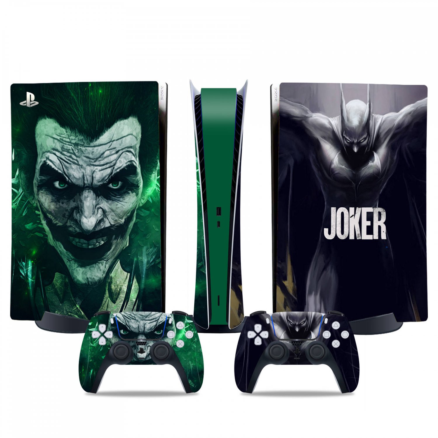 Joker VS Batman decal skin for PS5 digital Console & 2 Controllers