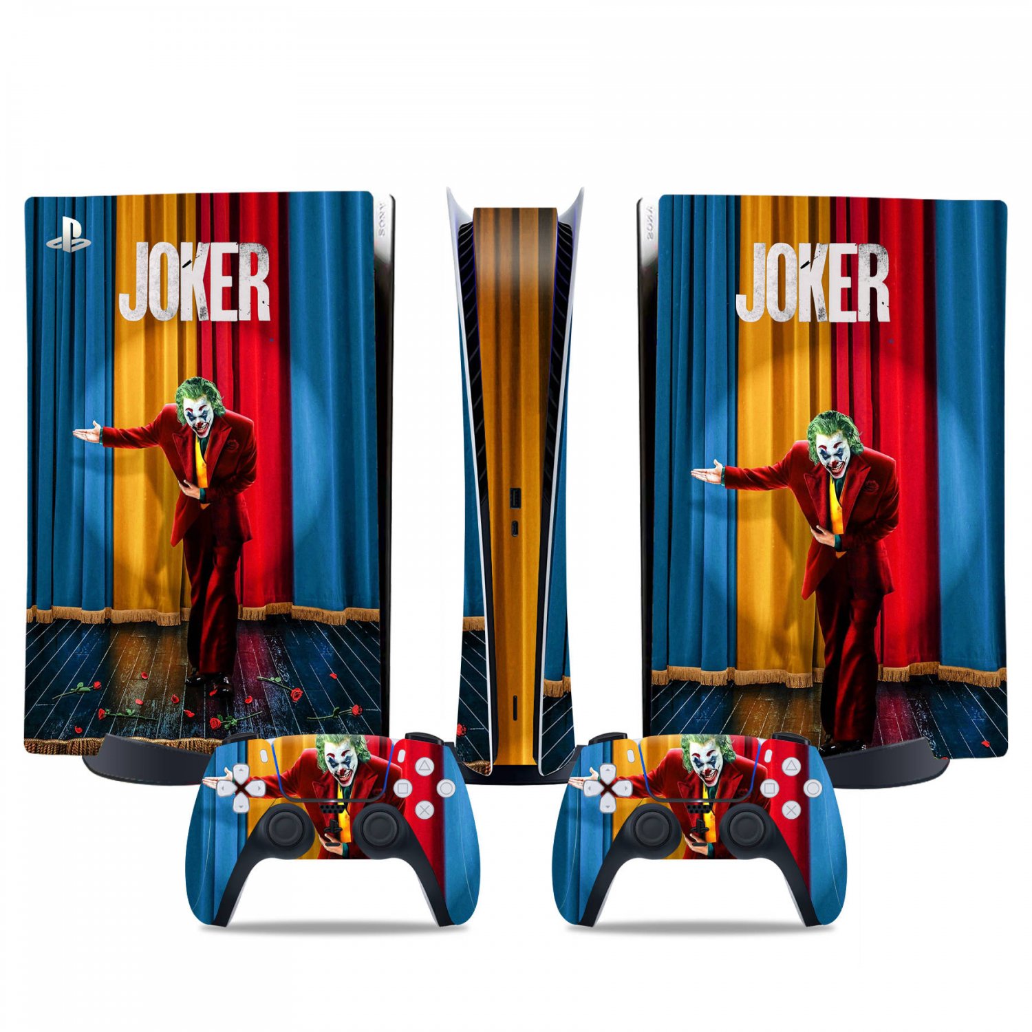 Joker decal skin for PS5 digital Console & 2 Controllers