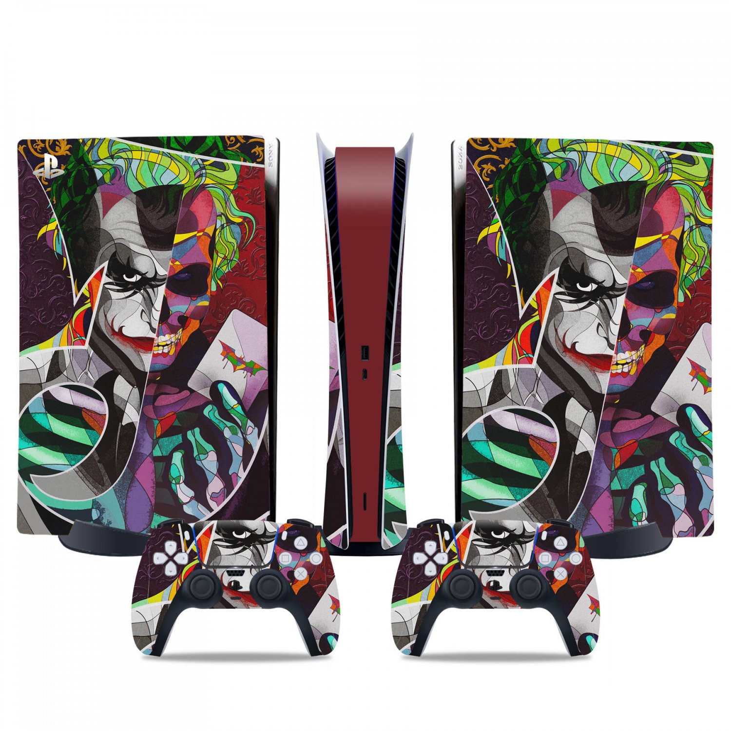Joker decal skin for PS5 digital Console & 2 Controllers