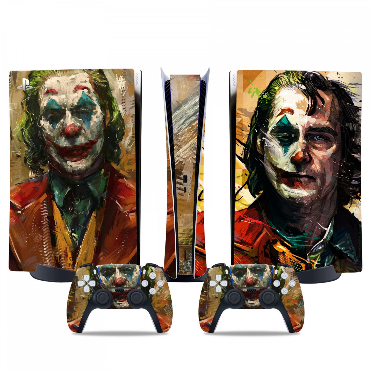 Joker decal skin for PS5 digital Console & 2 Controllers