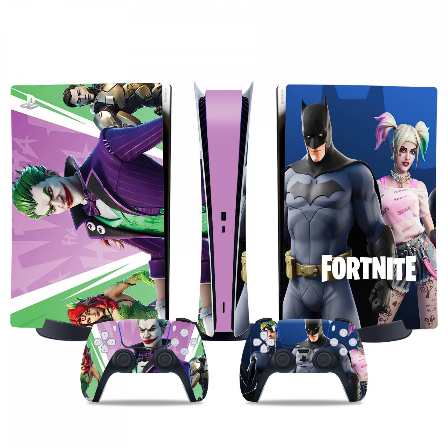 Joker Fortnite decal skin for PS5 digital Console & 2 Controllers