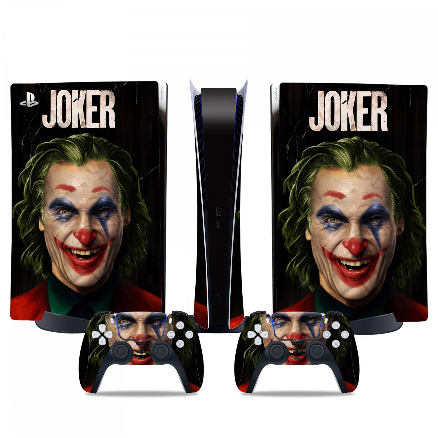 Joker decal skin for PS5 digital Console & 2 Controllers
