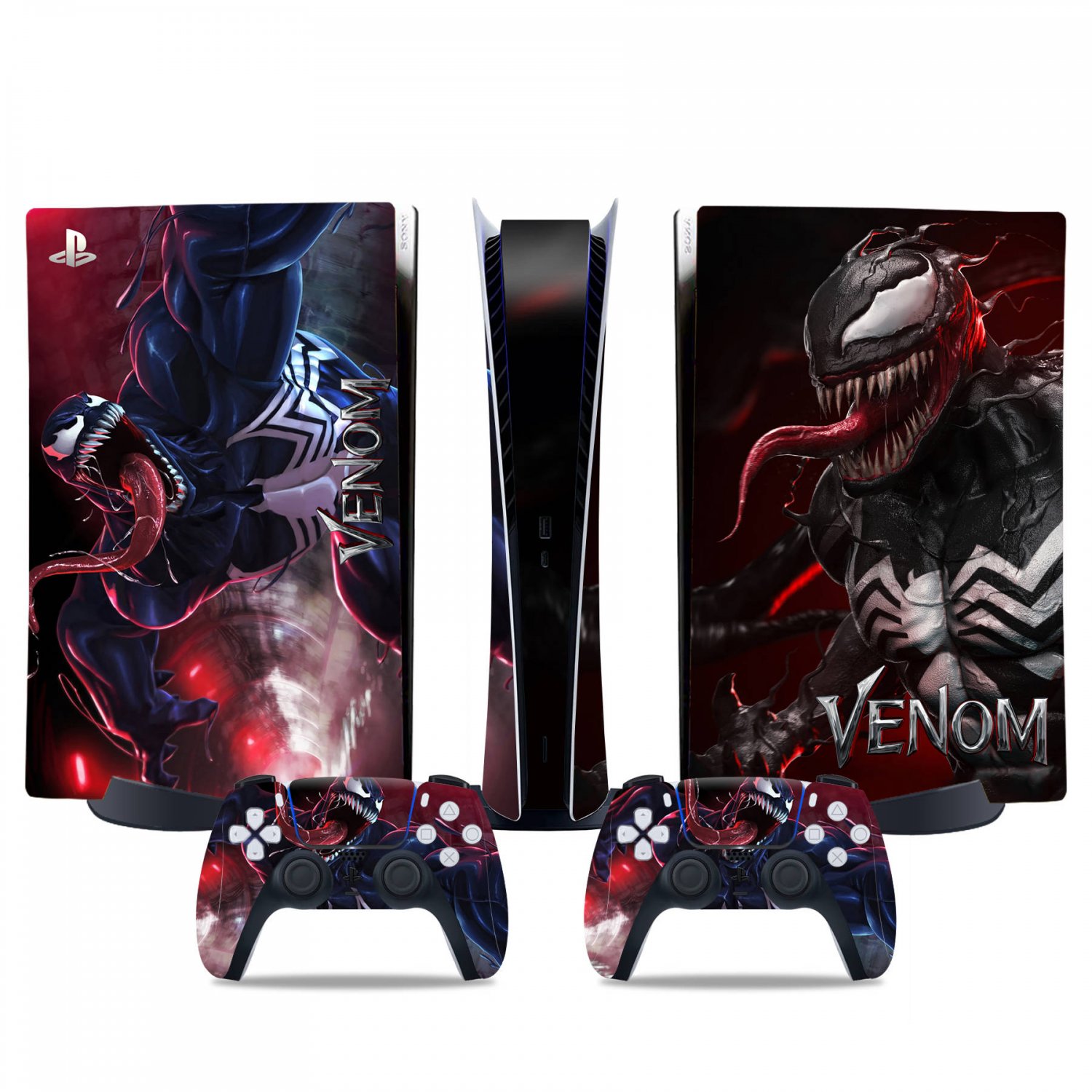 Venom decal skin for PS5 digital Console & 2 Controllers