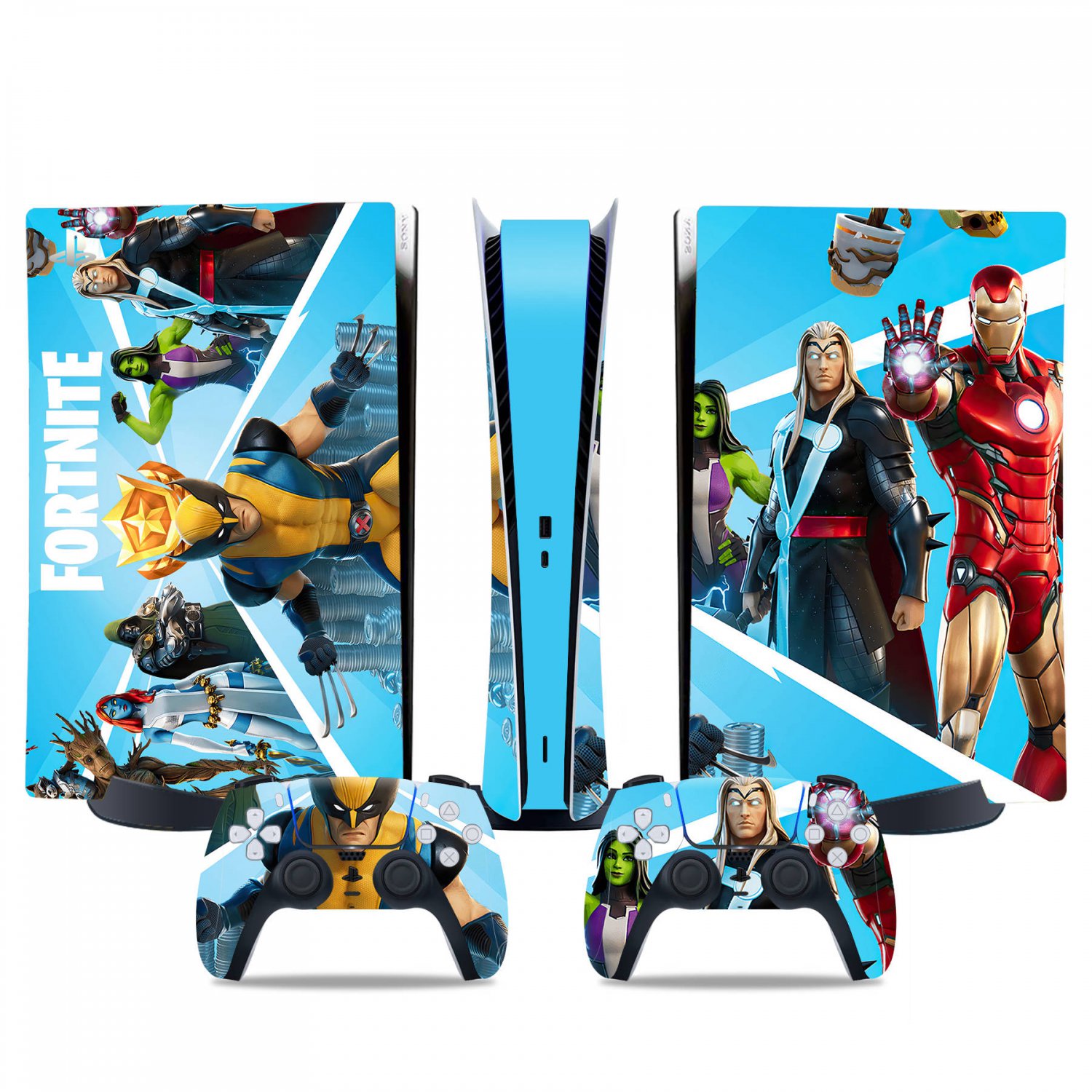 Avengers decal skin for PS5 digital Console & 2 Controllers