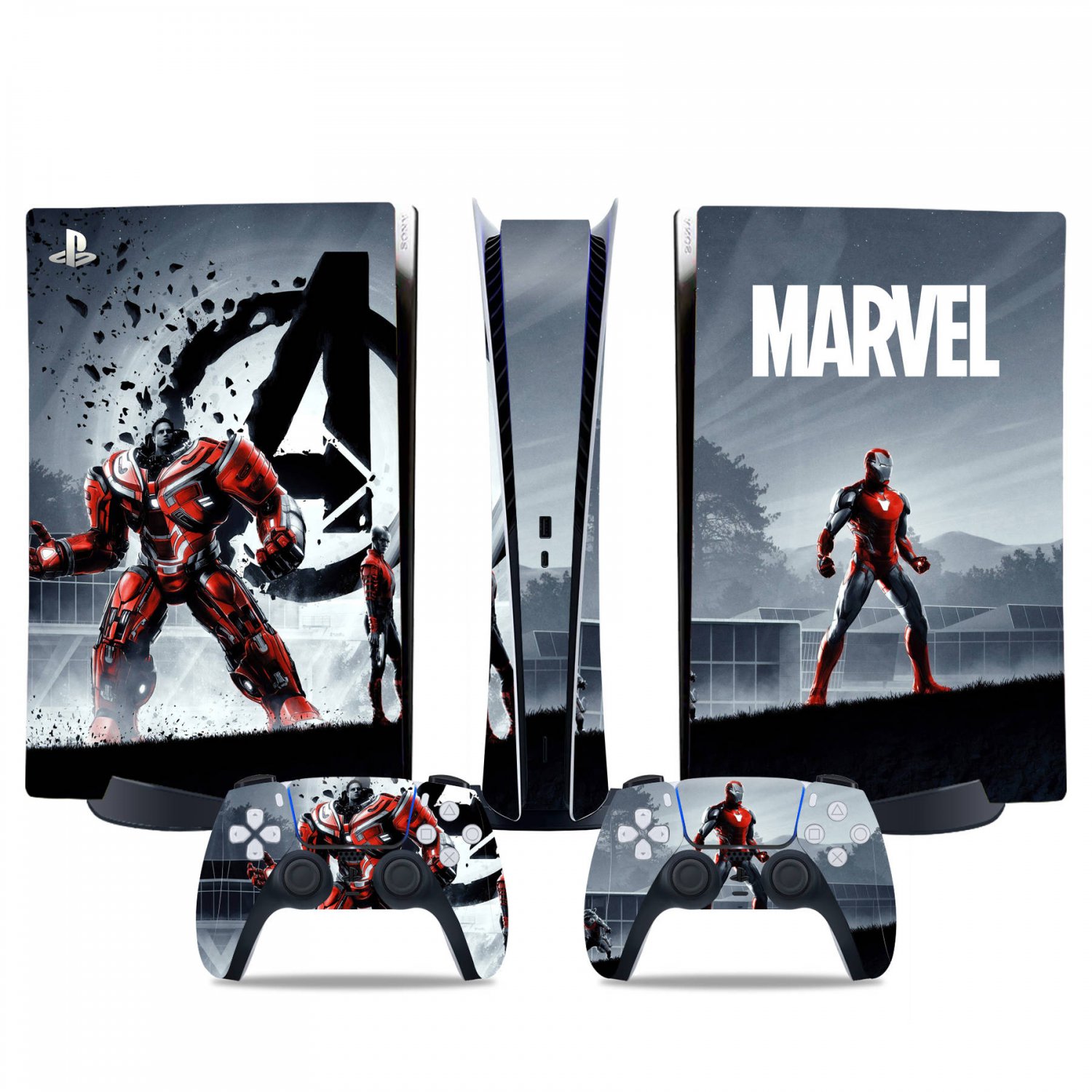 Avengers decal skin for PS5 digital Console & 2 Controllers