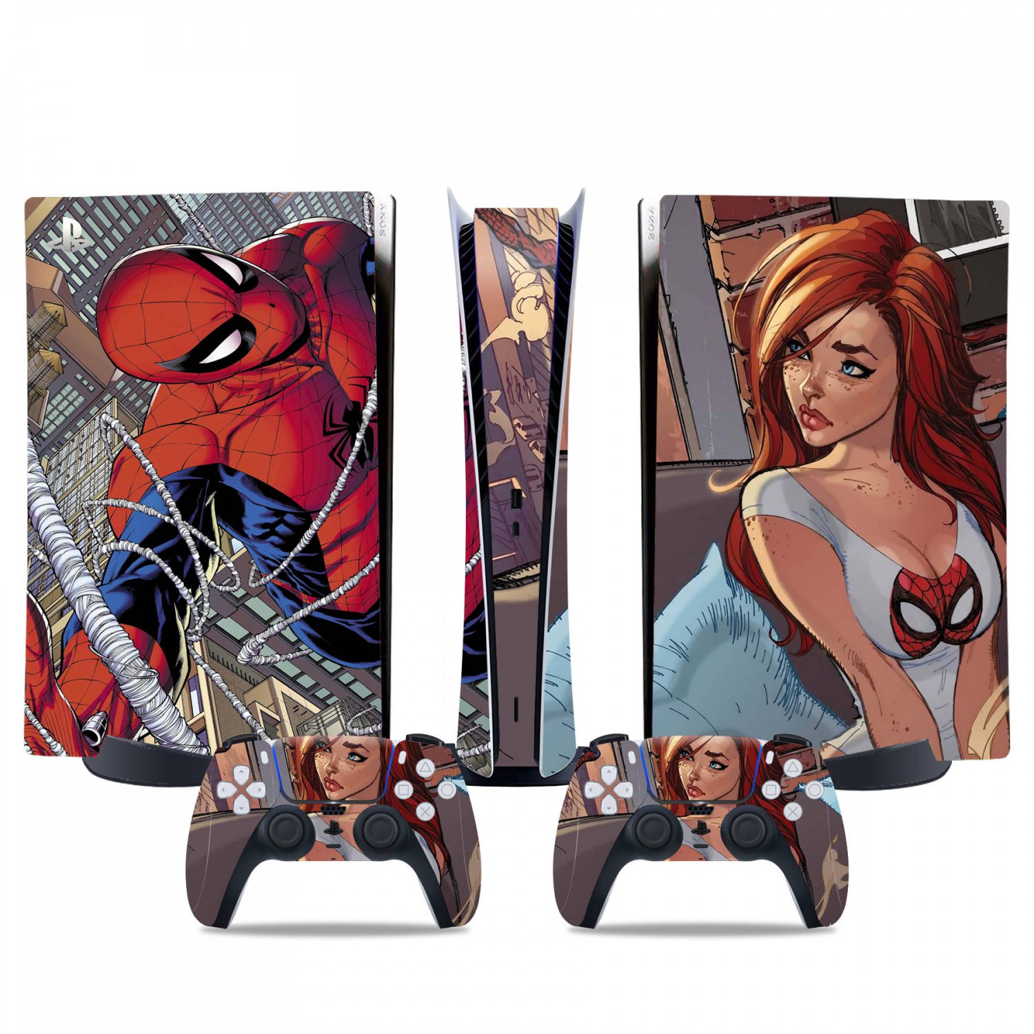 Spiderman decal skin for PS5 digital Console & 2 Controllers