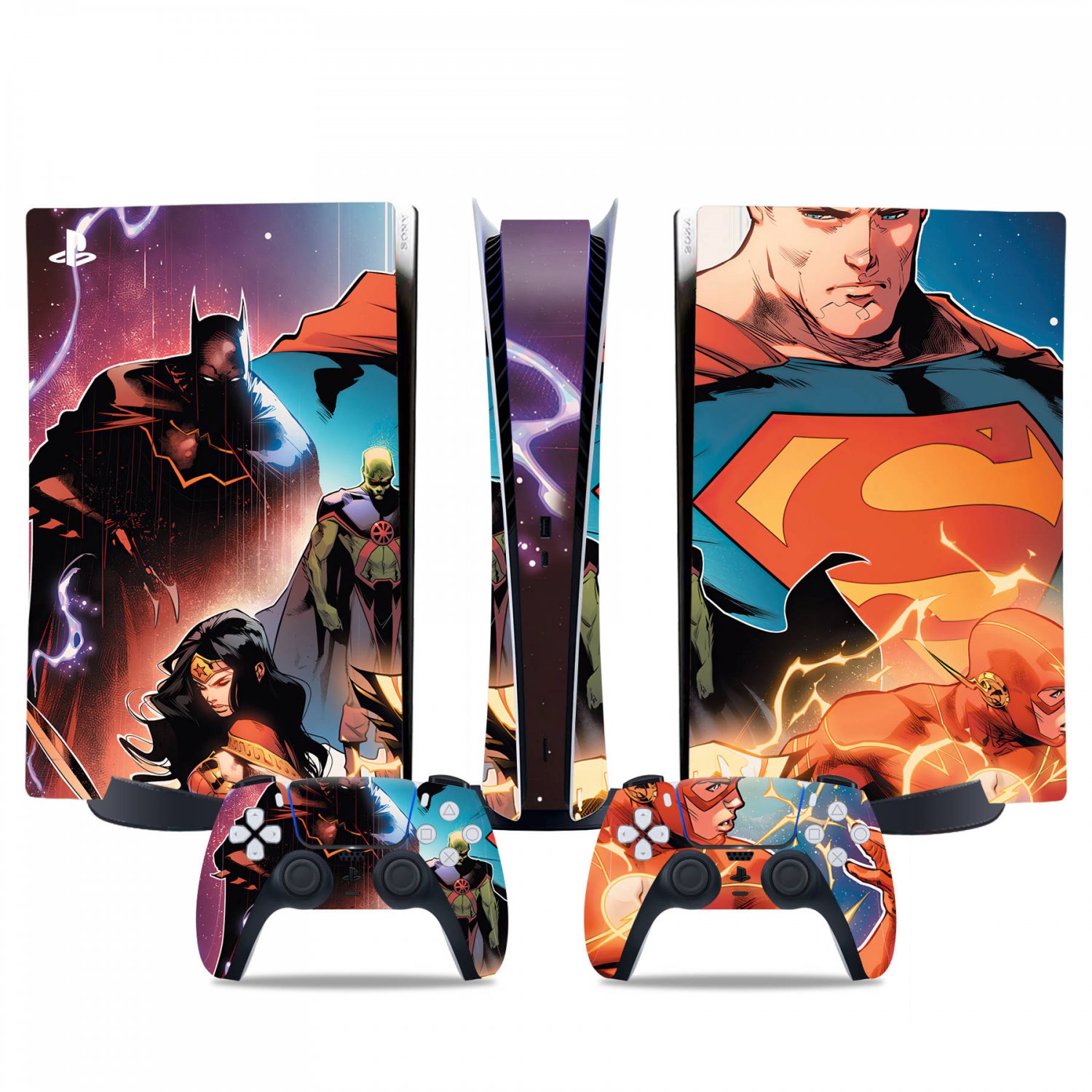Superman decal skin for PS5 digital Console & 2 Controllers