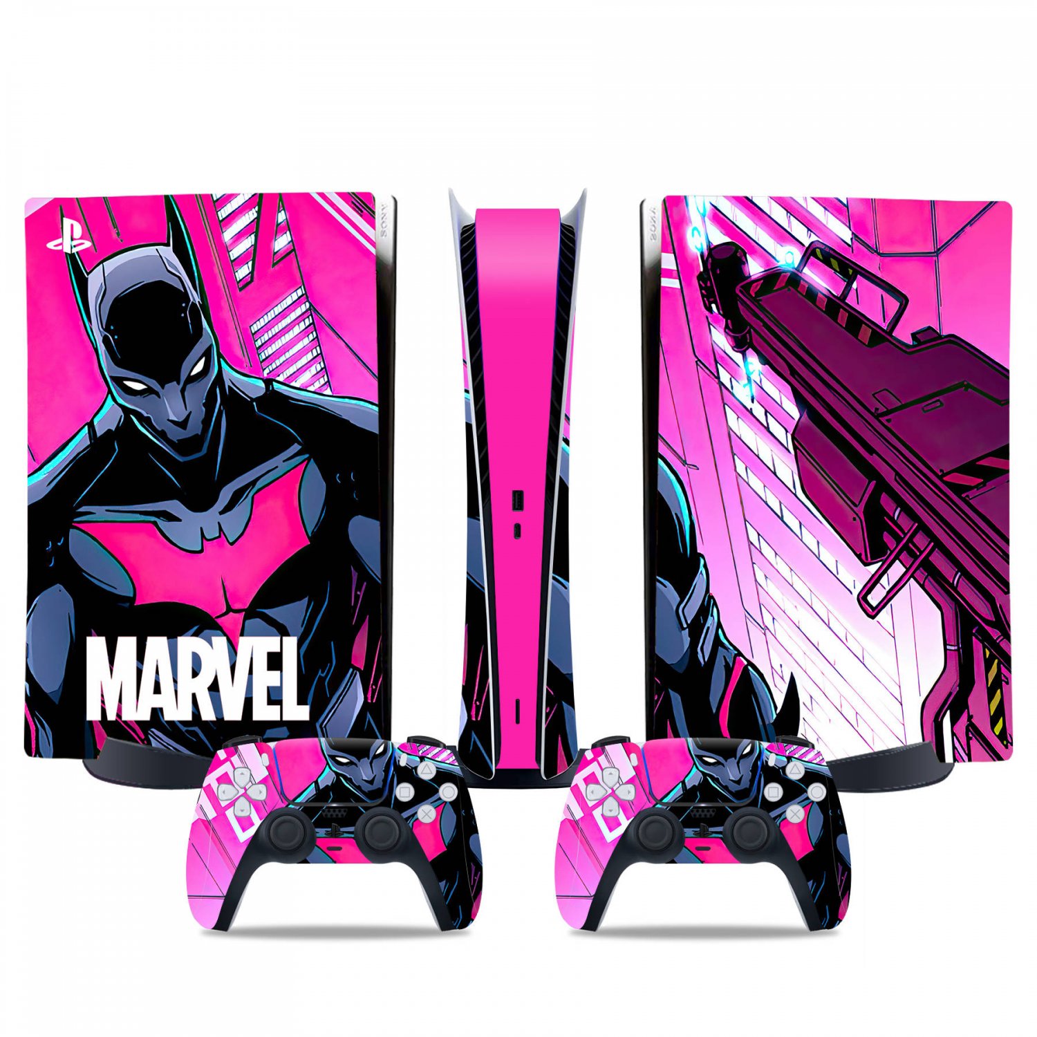 Batman decal skin for PS5 digital Console & 2 Controllers