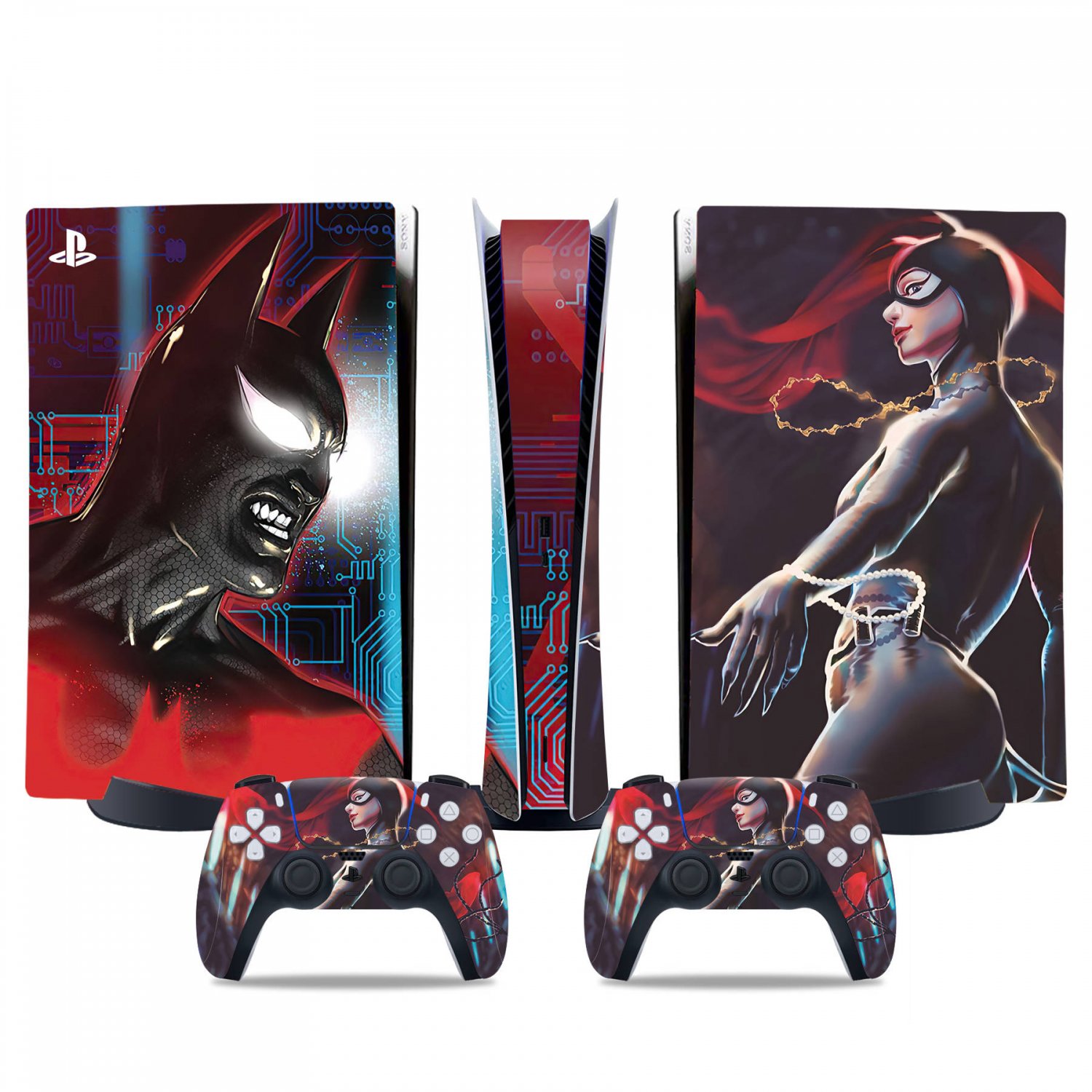 Batman decal skin for PS5 digital Console & 2 Controllers
