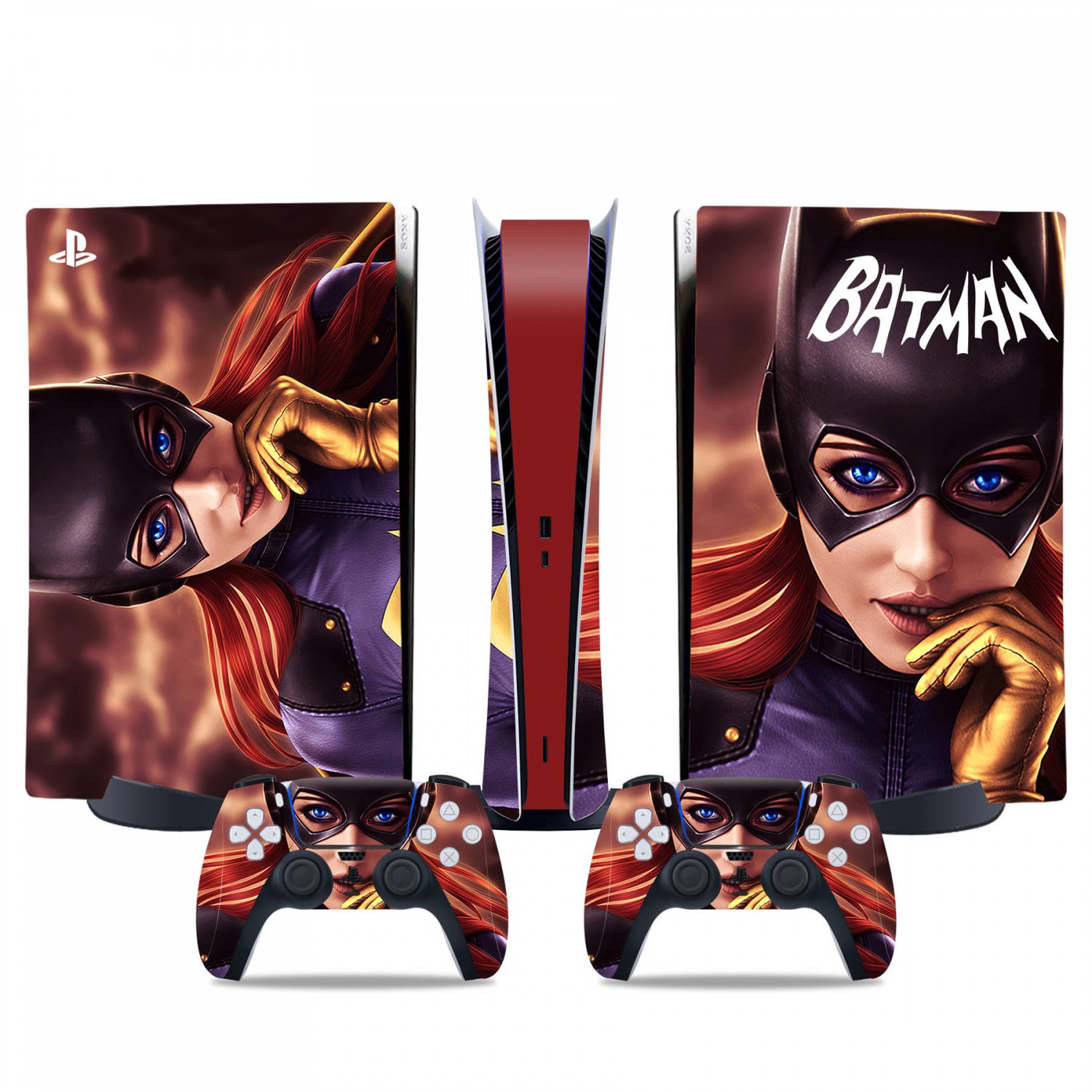 Batman decal skin for PS5 digital Console & 2 Controllers