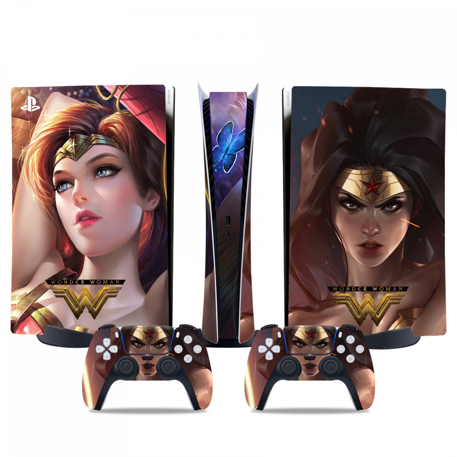 Super Woman decal skin for PS5 digital Console & 2 Controllers
