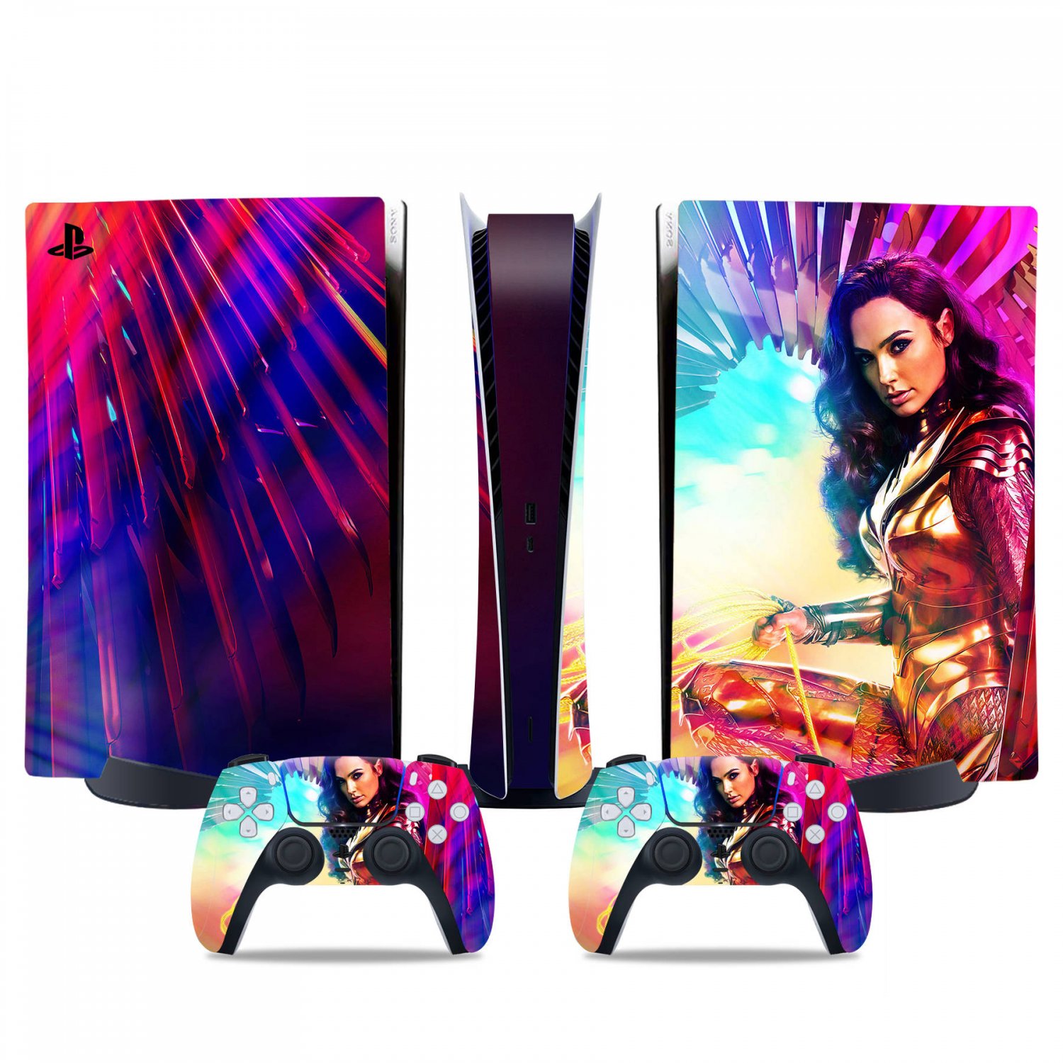 Wonder Woman decal skin for PS5 digital Console & 2 Controllers