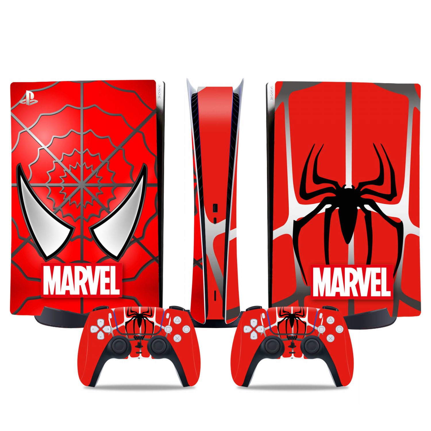 Spiderman decal skin for PS5 digital Console & 2 Controllers