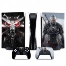 The Witcher Wild Hunt decal skin for PS5 digital Console & 2 Controllers