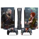 The Witcher Wild Hunt decal skin for PS5 digital Console & 2 Controllers