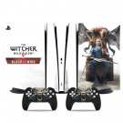 The Witcher Wild Hunt decal skin for PS5 digital Console & 2 Controllers