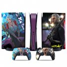 Cyberpunk decal skin for PS5 digital Console & 2 Controllers