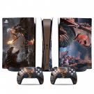 The Witcher Wild Hunt decal skin for PS5 digital Console & 2 Controllers