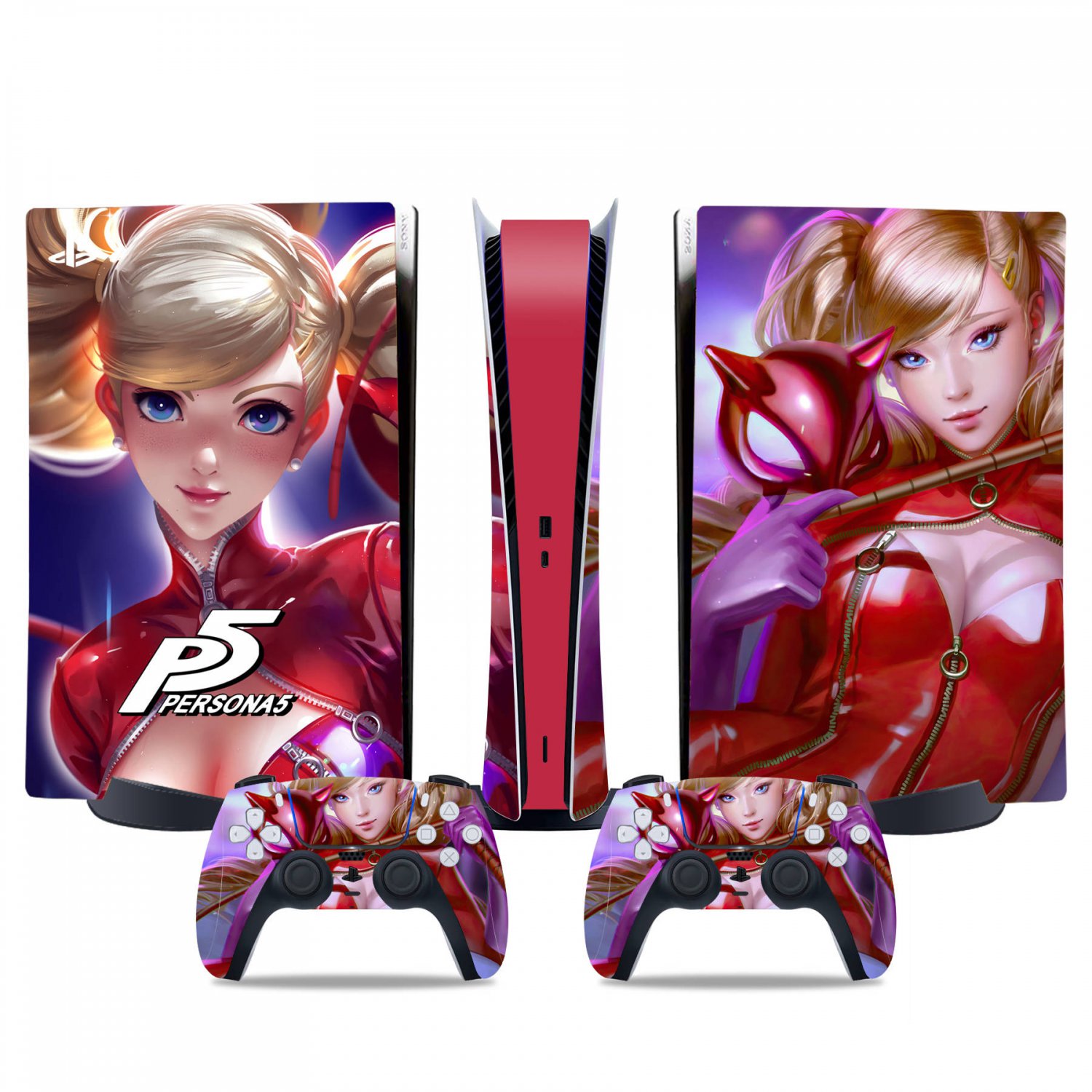 Persona 5 decal skin for PS5 digital Console & 2 Controllers