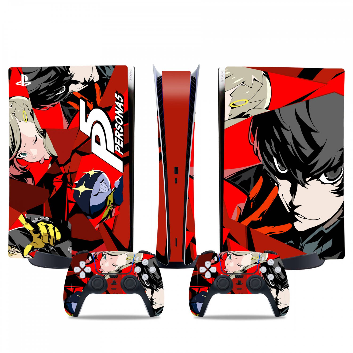 Persona 5 decal skin for PS5 digital Console & 2 Controllers
