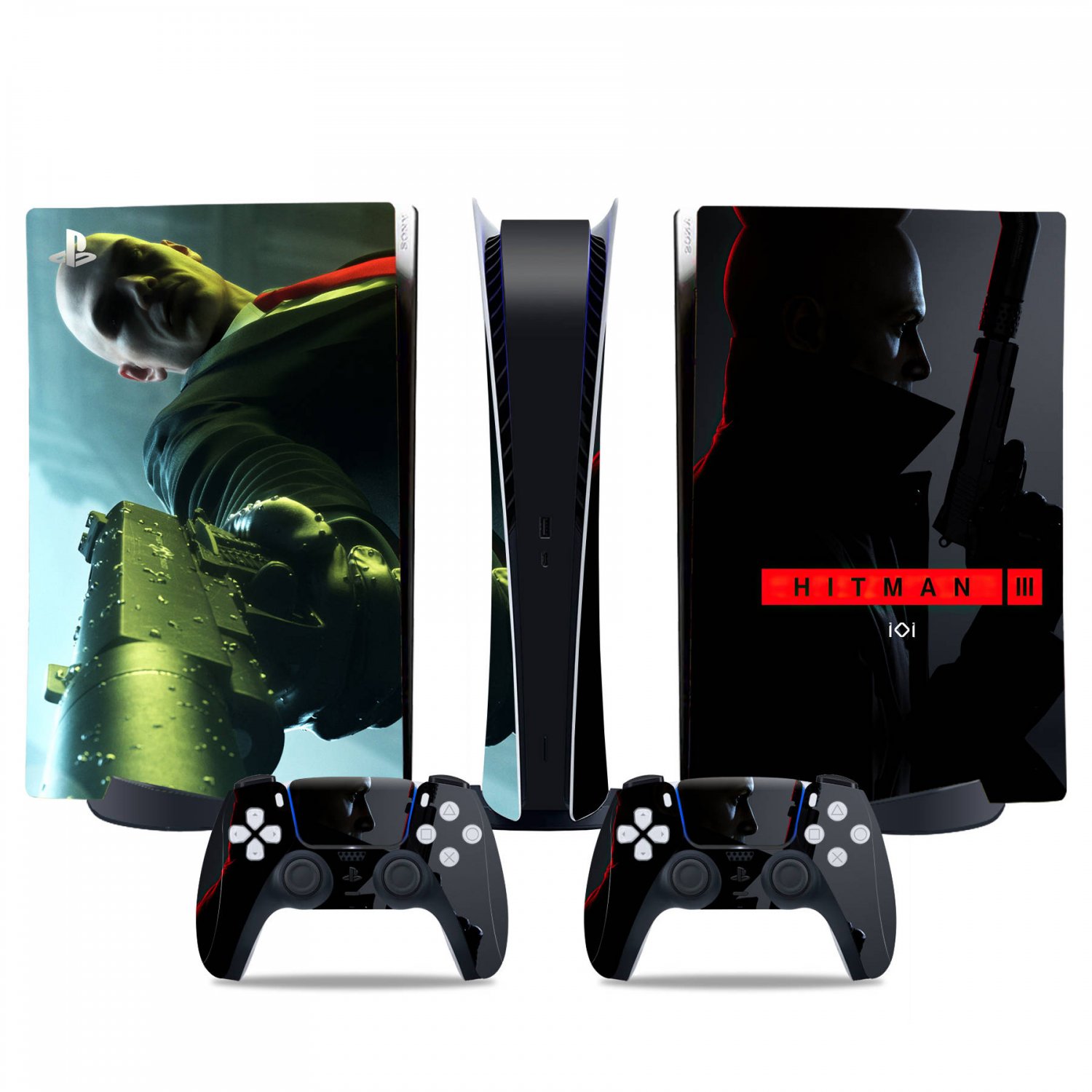 Hitman 3 decal skin for PS5 digital Console & 2 Controllers