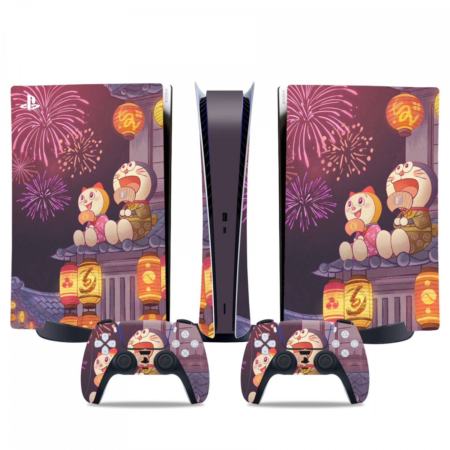 Doraemon decal skin for PS5 digital Console & 2 Controllers