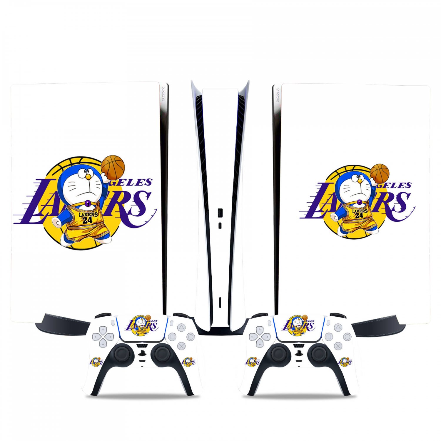 Doraemon decal skin for PS5 digital Console & 2 Controllers
