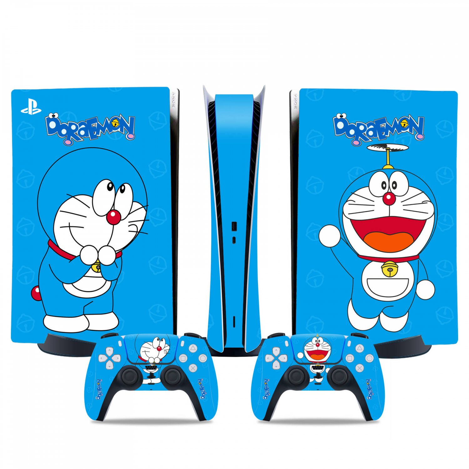 Doraemon decal skin for PS5 digital Console & 2 Controllers