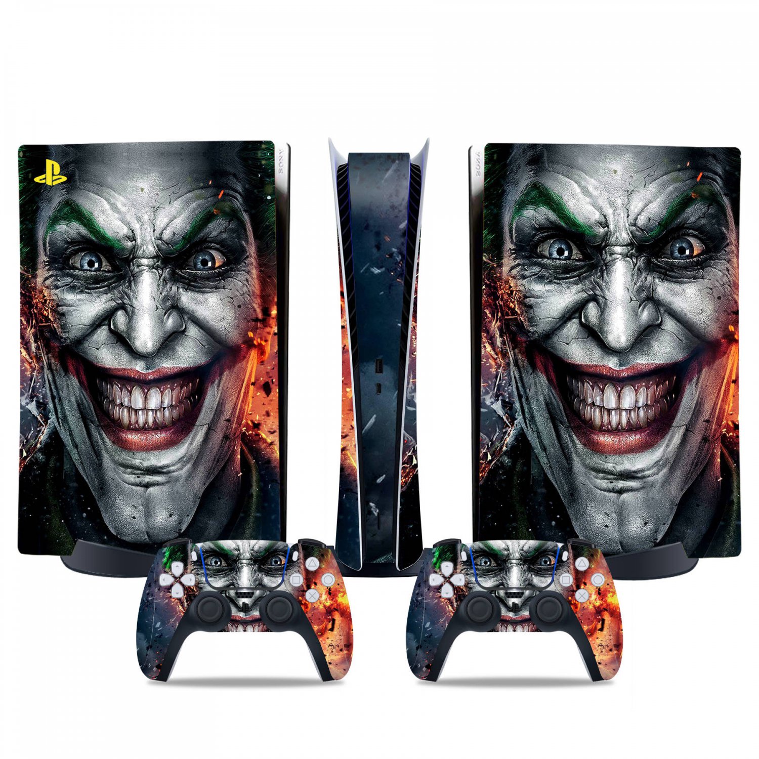 Joker decal skin for PS5 digital Console & 2 Controllers
