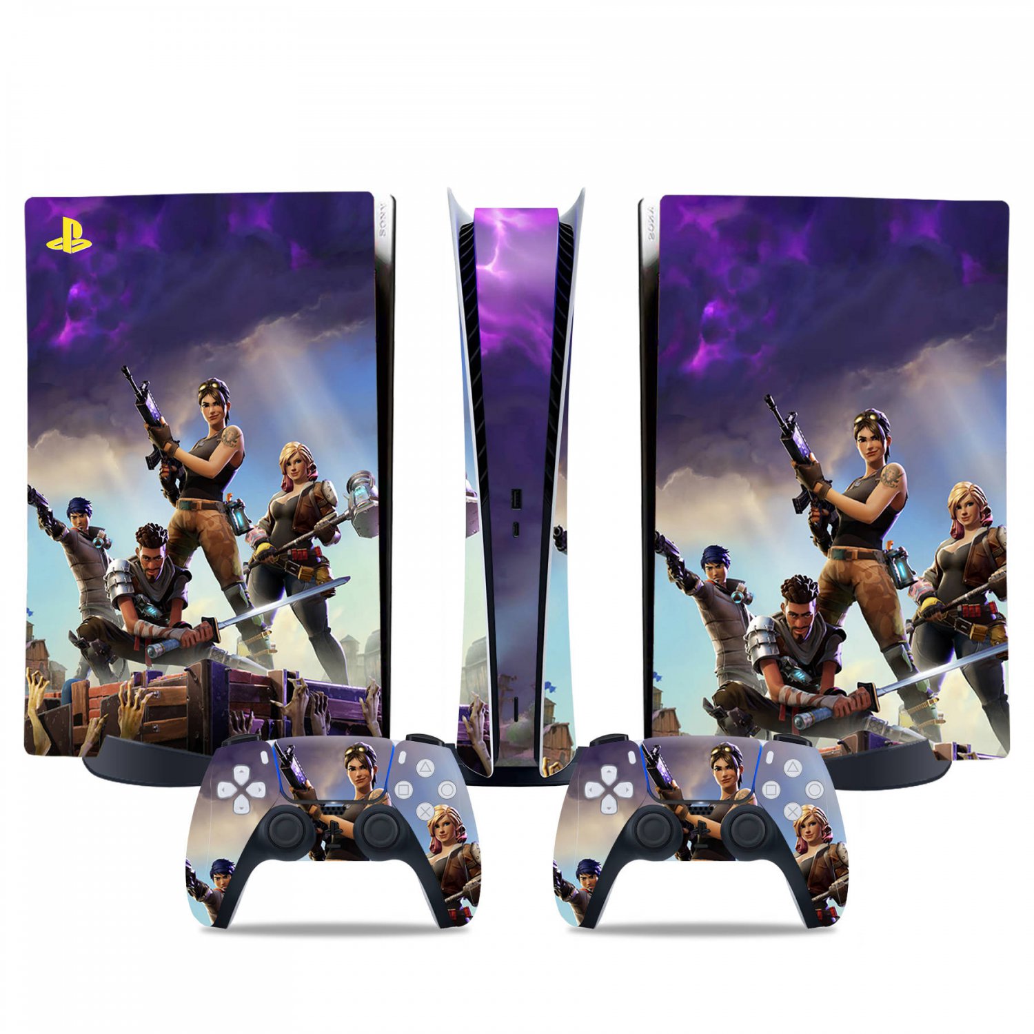 Fortnite decal skin for PS5 digital Console & 2 Controllers
