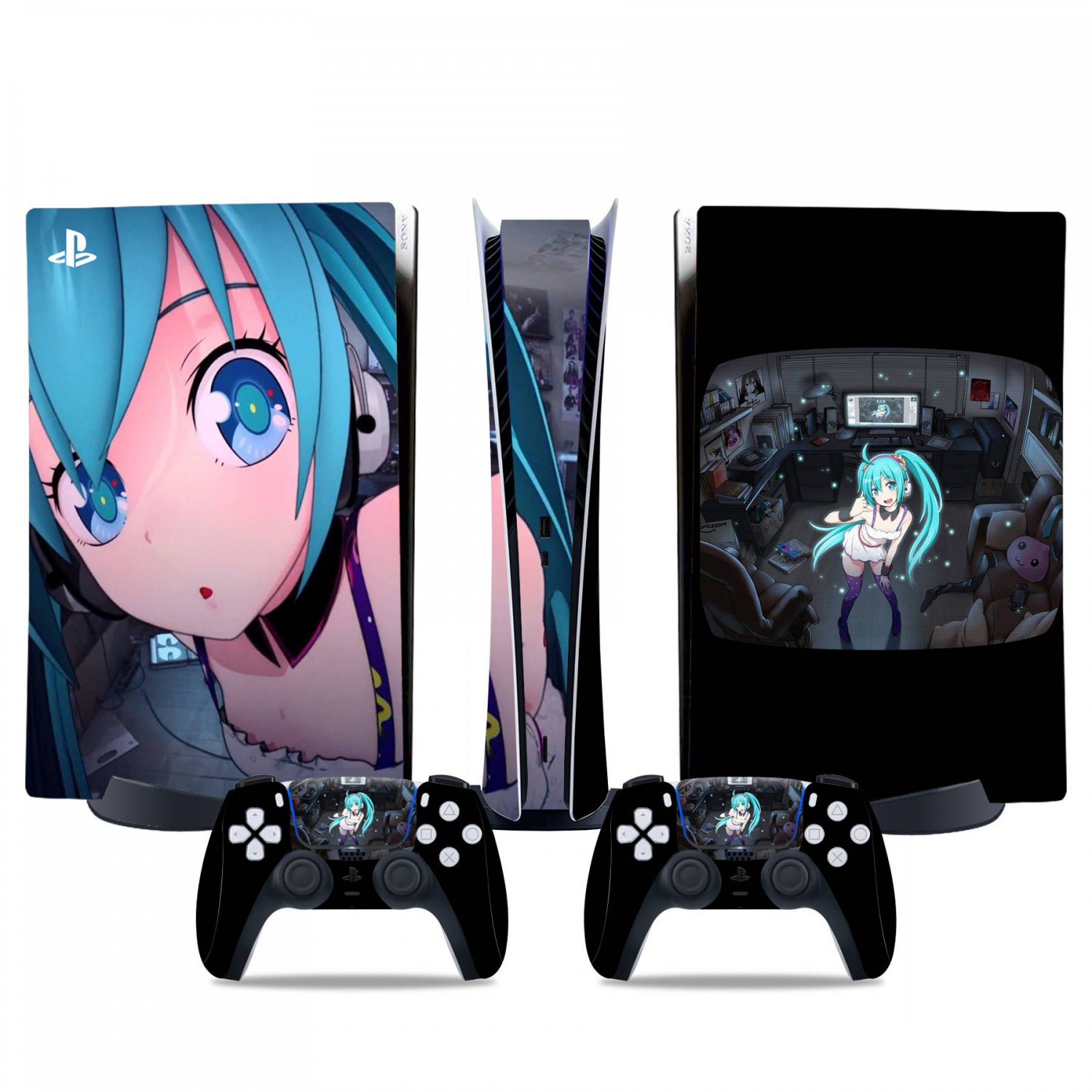 Anime decal skin for PS5 digital Console & 2 Controllers
