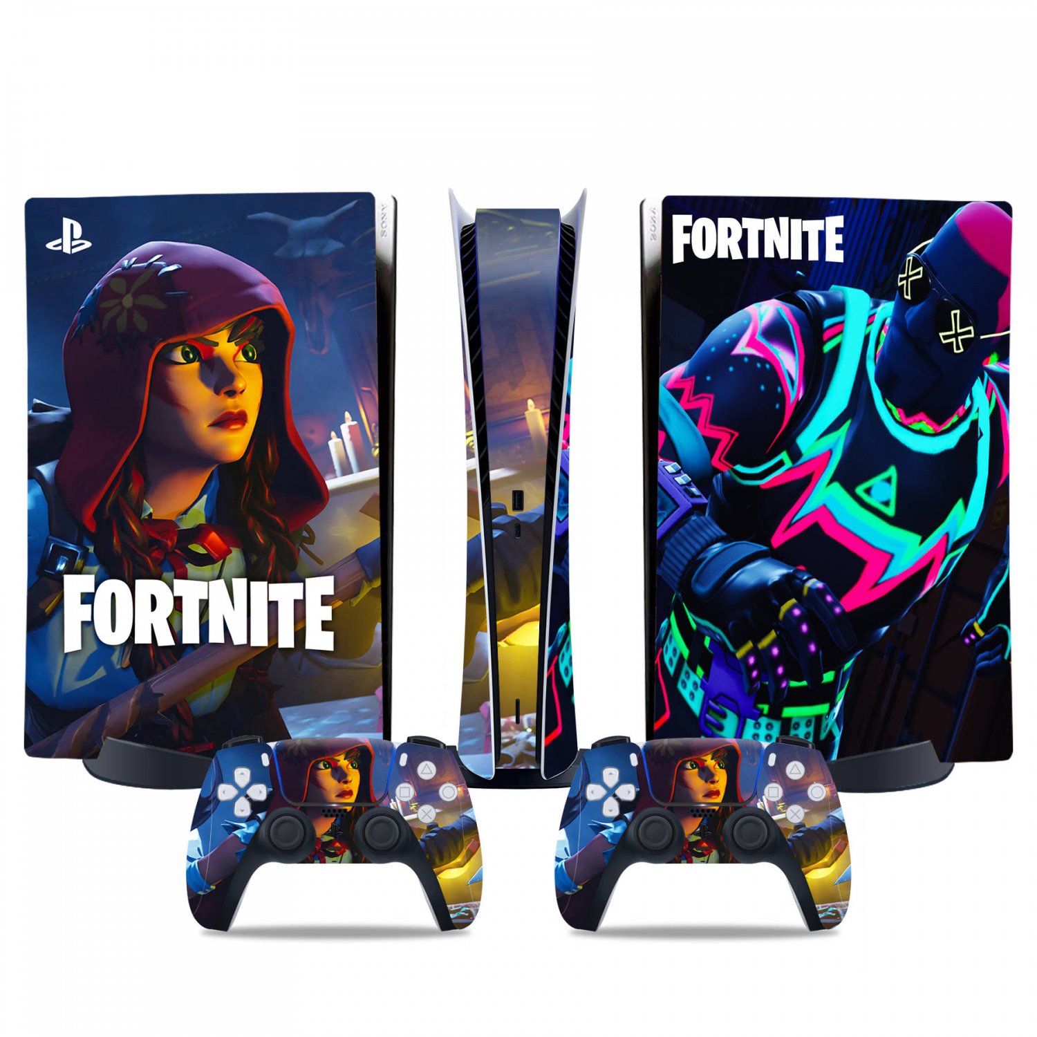 Fortnite decal skin for PS5 digital Console & 2 Controllers
