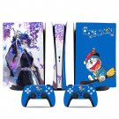 Doraemon decal skin for PS5 digital Console & 2 Controllers