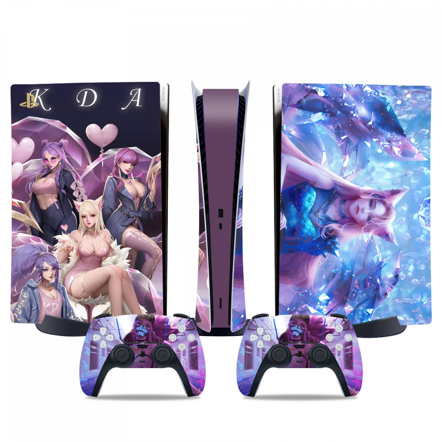 Anime decal skin for PS5 digital Console & 2 Controllers