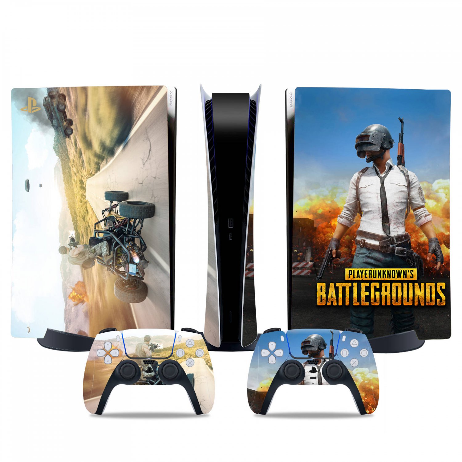 PUBG decal skin for PS5 digital Console & 2 Controllers